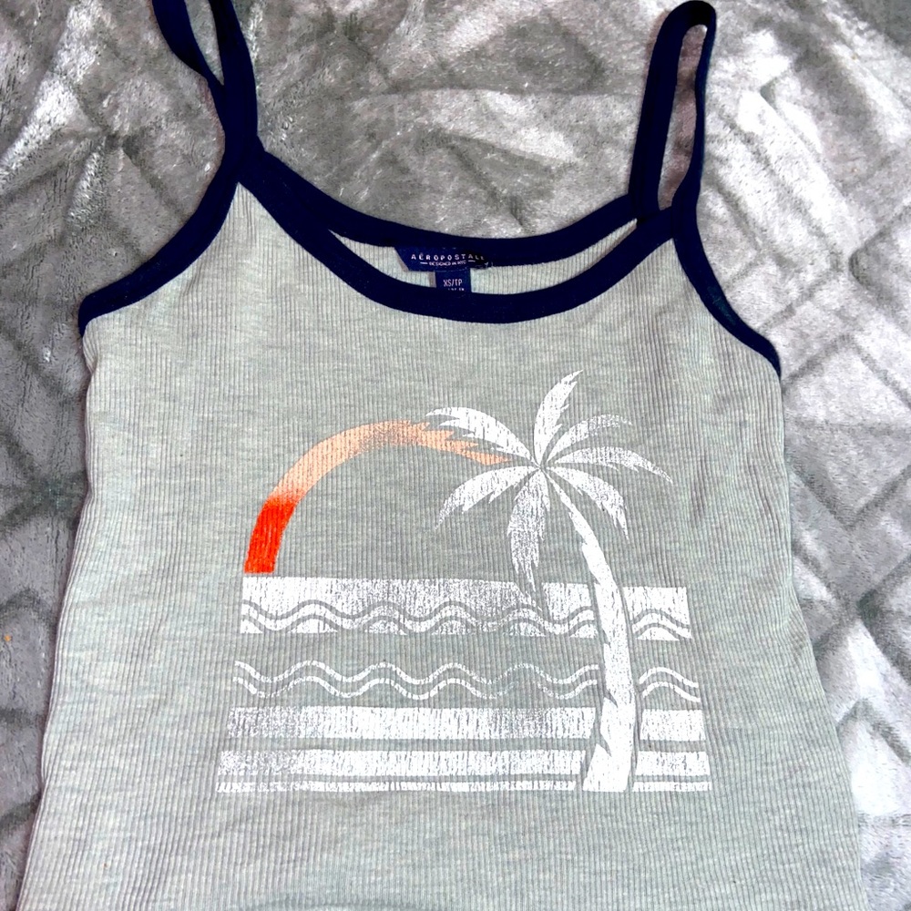 Dark blue and grey tank top from aeropostale,